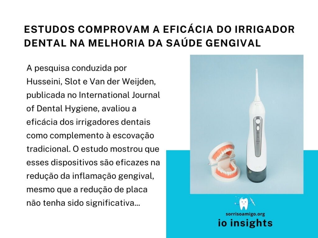 dentes e irrigador oral