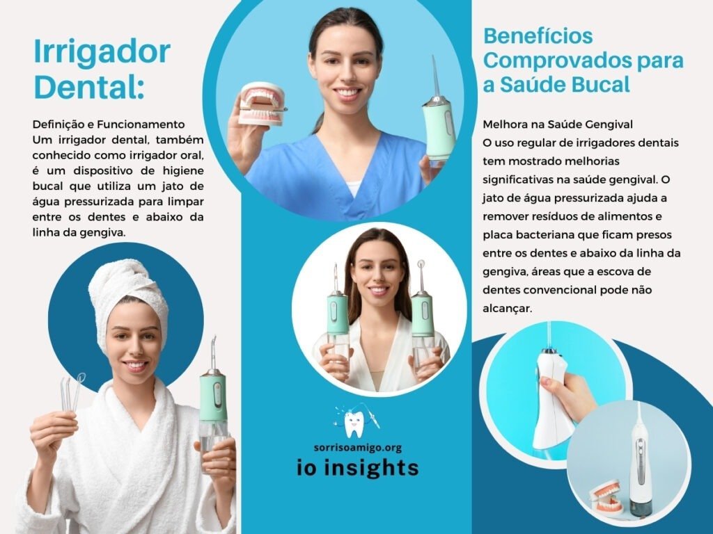 mulheres com irrigadores dentais